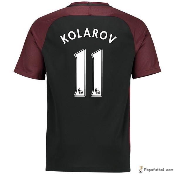 Camiseta Manchester City Replica Segunda Ropa Kolarov 2016/17 Negro